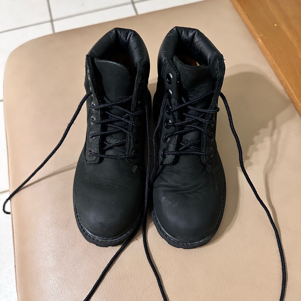 Timberland premium waterproof size 11 toddler black leather boots